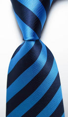 Colorful Striped Silk Neckties 100% Silk Mens Neck Tie - VacationGrabs