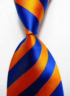 Colorful Striped Silk Neckties 100% Silk Mens Neck Tie - VacationGrabs