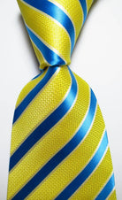 Colorful Striped Silk Neckties 100% Silk Mens Neck Tie - VacationGrabs