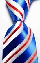 Colorful Striped Silk Neckties 100% Silk Mens Neck Tie - VacationGrabs