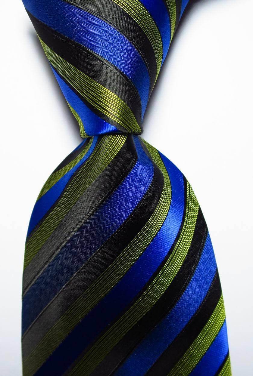 Colorful Striped Silk Neckties 100% Silk Mens Neck Tie - VacationGrabs