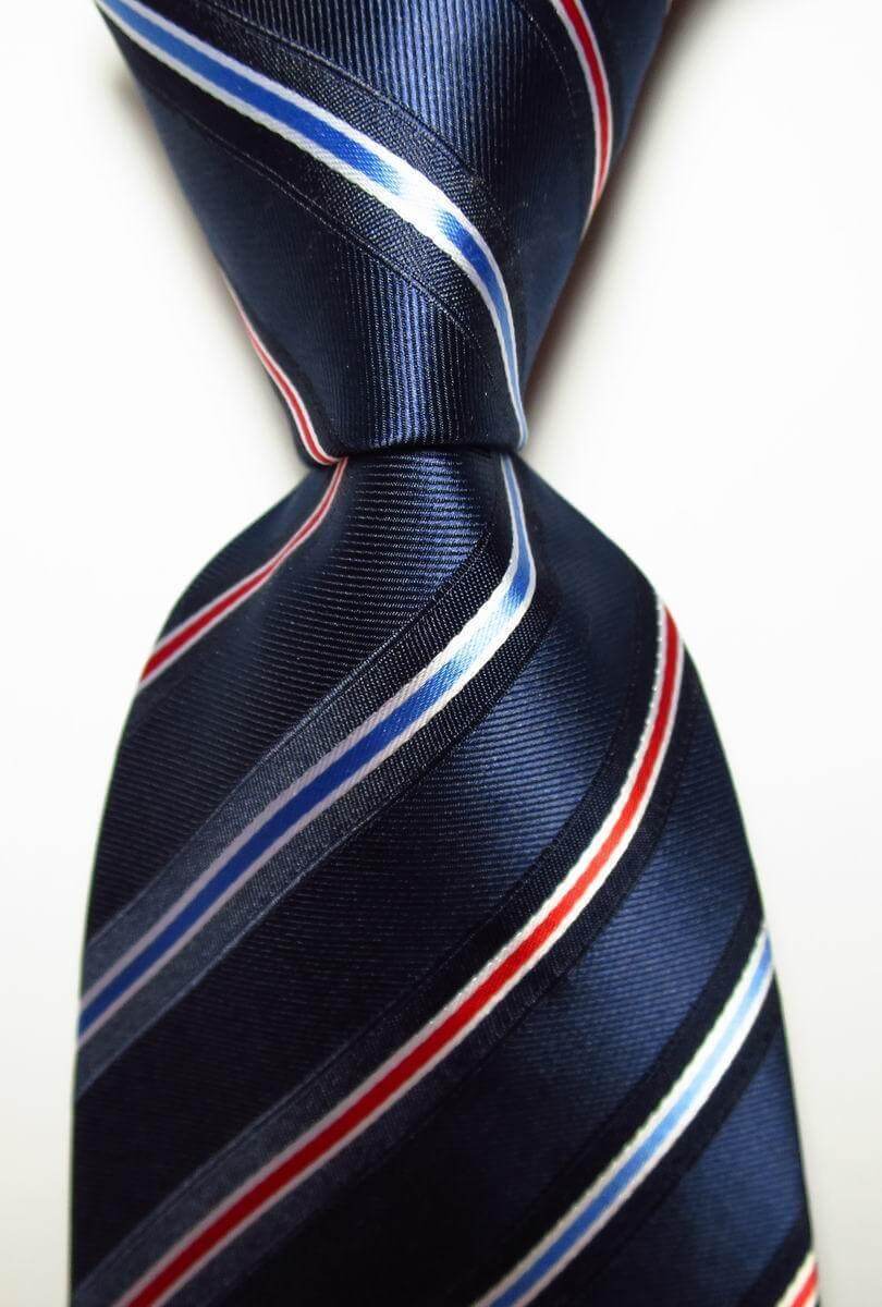 Colorful Striped Silk Neckties 100% Silk Mens Neck Tie - VacationGrabs