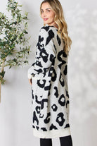 BiBi Leopard Open Front Cardigan - VacationGrabs