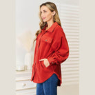 Heimish Cozy Girl Full Size Button Down Shacket - VacationGrabs