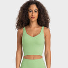 Deep V-Neck Crop Sports Bra - VacationGrabs