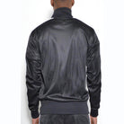 Mens WEIV double side stripe jacket in sleek black with a modern athletic design