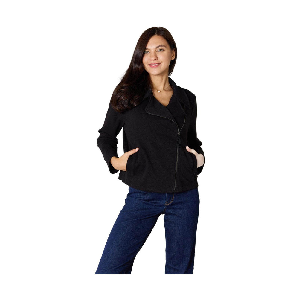 Culture Code Full Size Zip-Up Jacket with Pockets - VacationGrabs