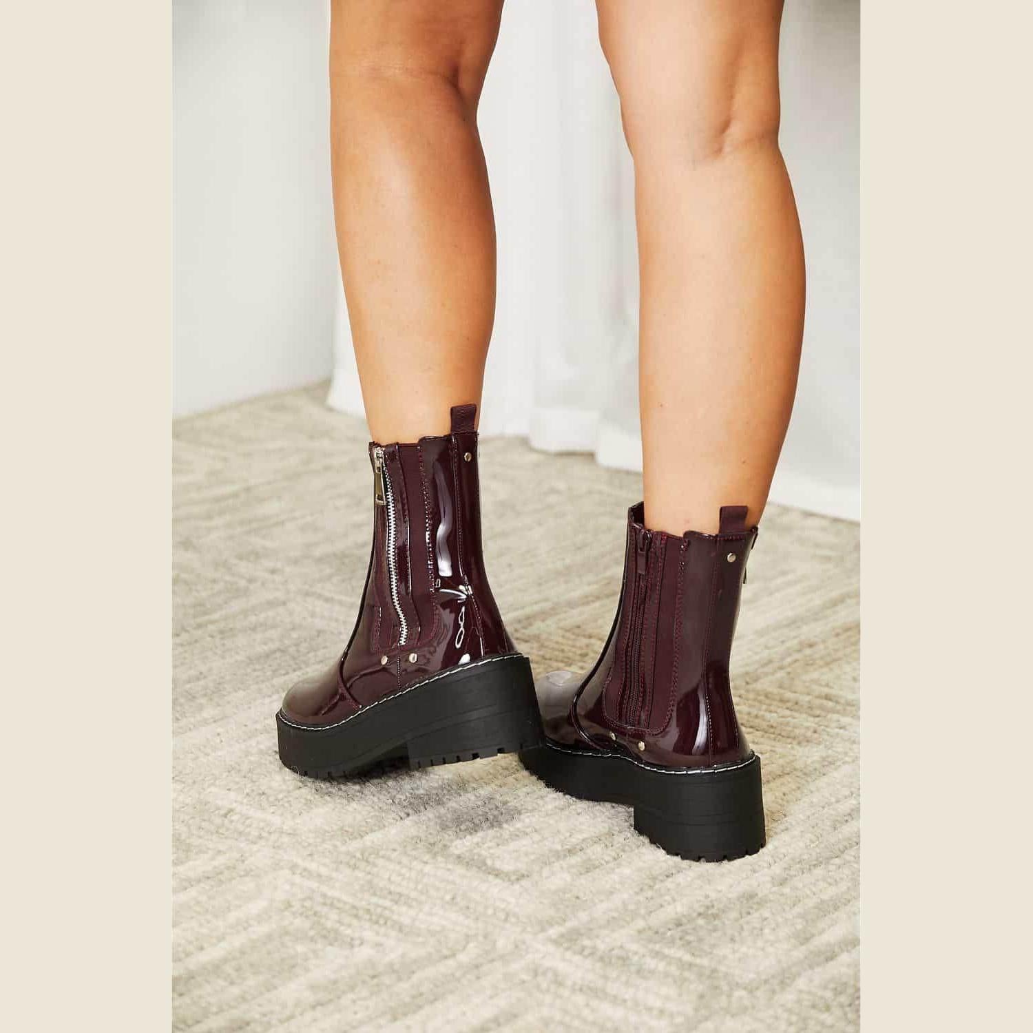 Forever Link Side Zip Platform Boots - VacationGrabs