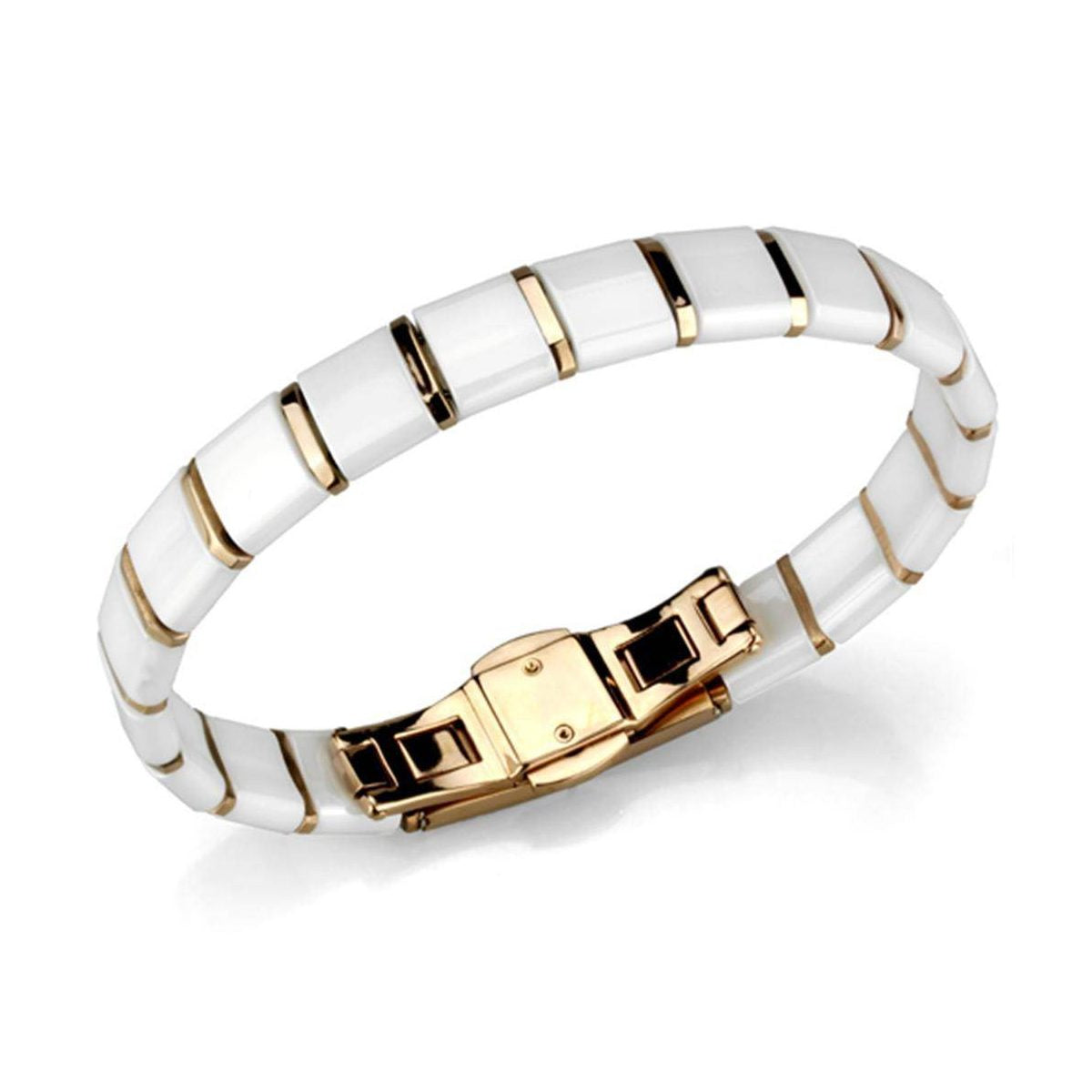Elegant white and gold fashion bracelet for women vacation outfits, perfect for summer accessorizing