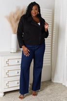 Culture Code Full Size Zip-Up Jacket with Pockets - VacationGrabs