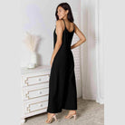 Trendsi Full Size Summer Jumpsuit in Black with Sleek Design and Adjustable Straps