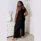 Trendsi full size summer jumpsuit in black with a comfortable fit, perfect for warm weather outings.