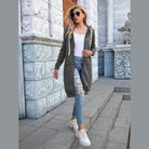 Full Size Zip-Up Longline Hoodie with Pockets - VacationGrabs