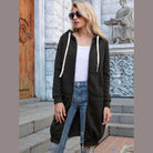 Full Size Zip-Up Longline Hoodie with Pockets - VacationGrabs