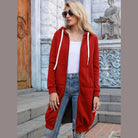 Full Size Zip-Up Longline Hoodie with Pockets - VacationGrabs