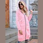 Full Size Zip-Up Longline Hoodie with Pockets - VacationGrabs