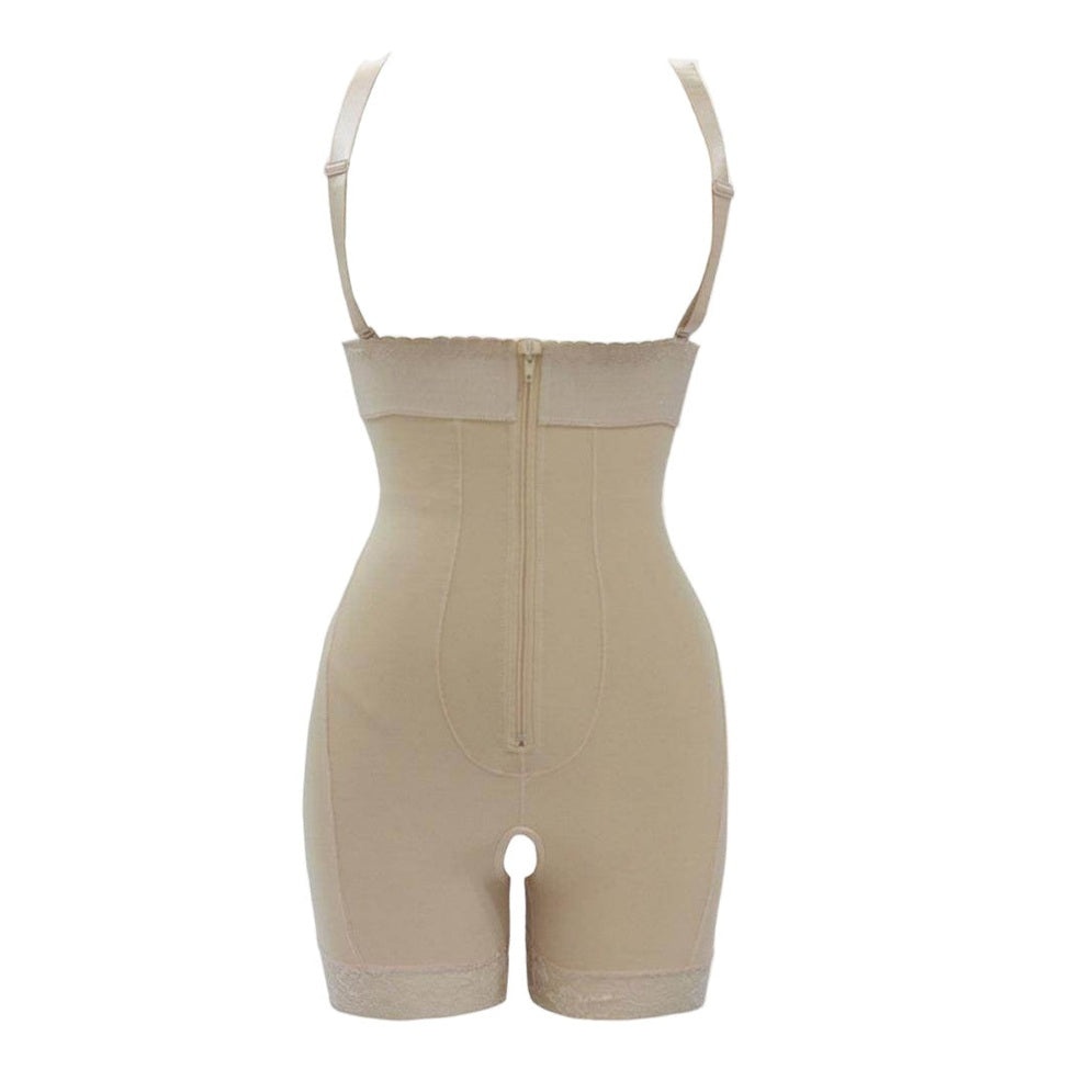 Full Size Zip Up Under-Bust Shaping Bodysuit - VacationGrabs