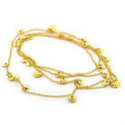 VacationGrabs no stone gold necklace for women featuring delicate layered chains with coin charms
