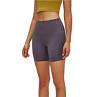Trendsi gym shorts with high waist in gray, perfect for workouts and active wear