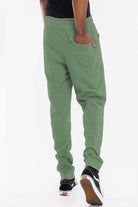 Mens green heathered sweatpants for men with comfortable fit and side pockets