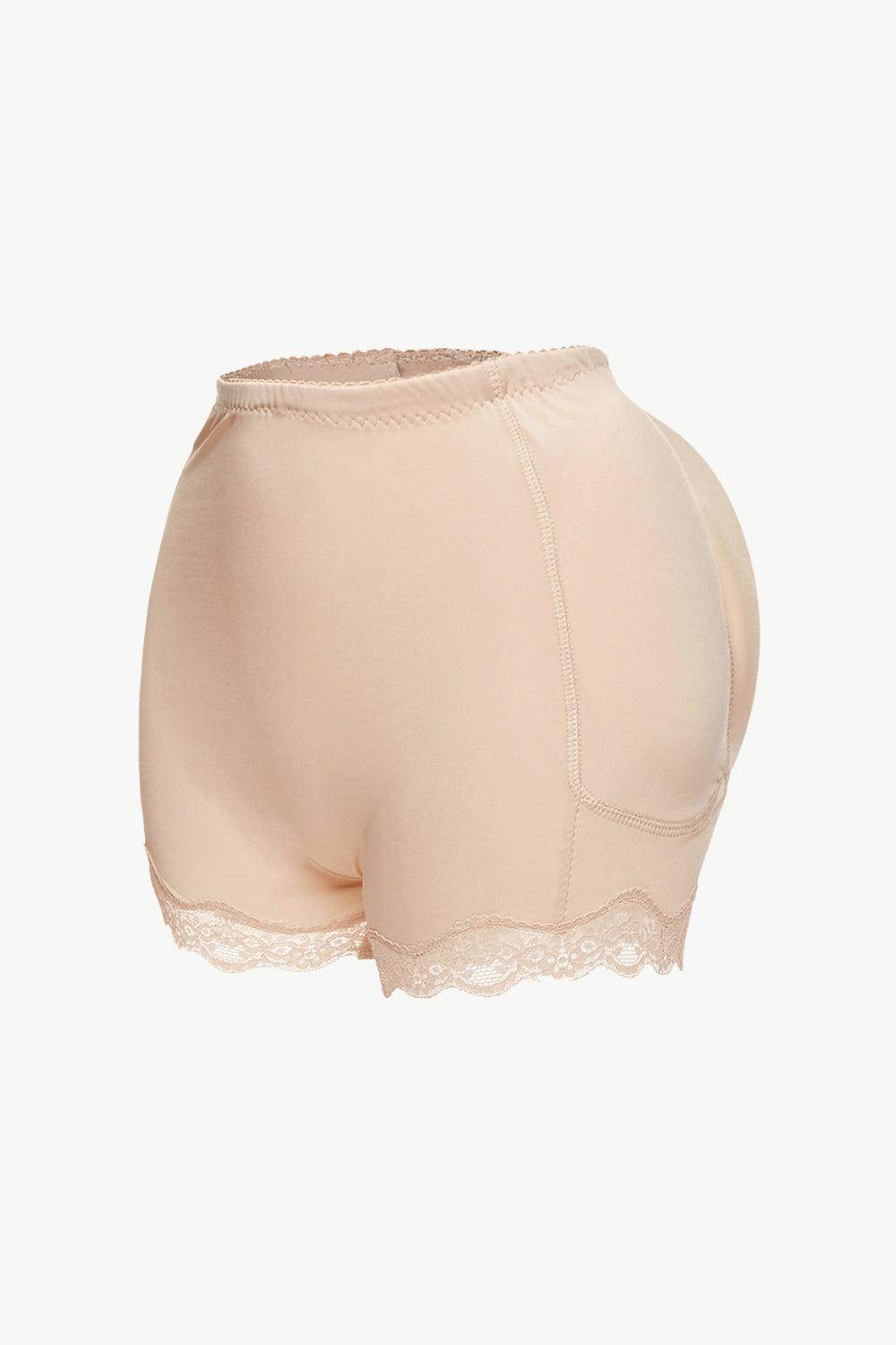Trendsi Women's Lace Trim Shaping Shorts in Beige for Smooth Silhouette and Comfort