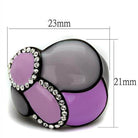 Stylish light purple crystal ring with intricate design and sparkling details perfect for women's jewelry collection