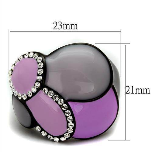 Stylish light purple crystal ring with intricate design and sparkling details perfect for women's jewelry collection