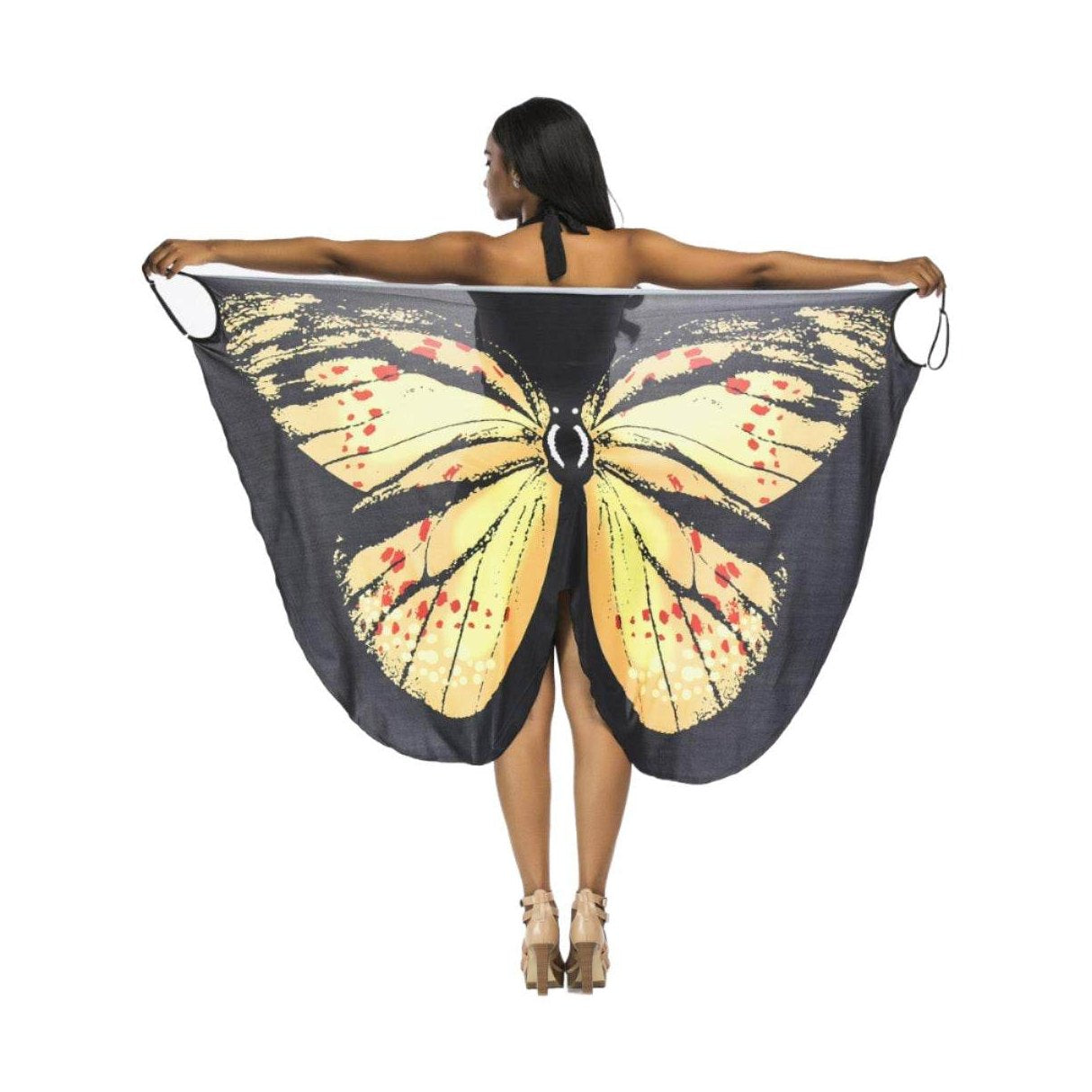 Butterfly print lightweight beach cover up designed for stylish summer outings and beach days