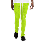 Men's lime green track pants by VacationGrabs with a comfortable fit and stylish design