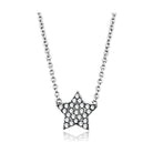 LO3225 - Rhodium Brass Necklace with Top Grade Crystal in - VacationGrabs