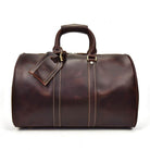 Luxury business travel bag in rich brown leather with sturdy handles and stylish design