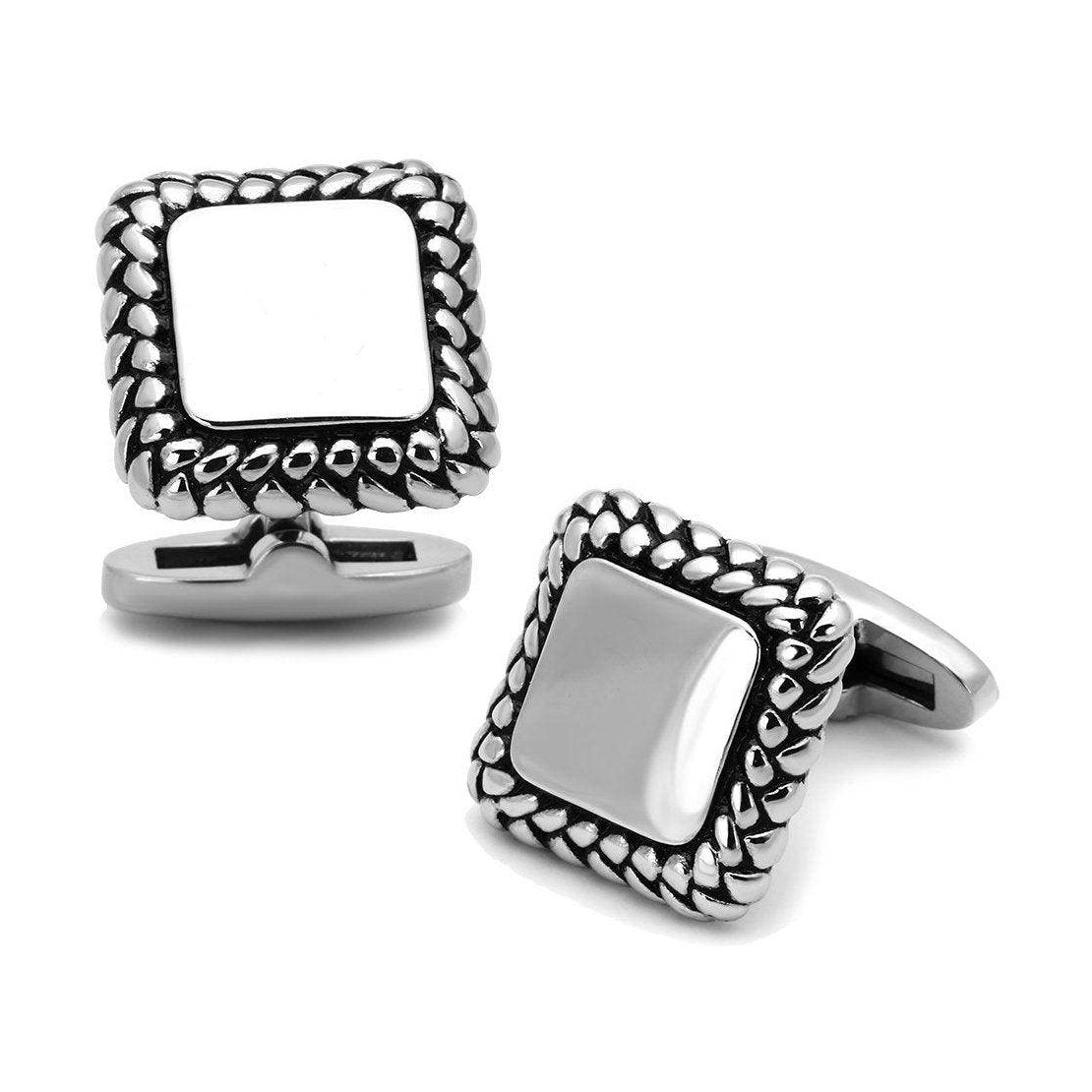 Men's Cufflinks - TK1246 - High polished (no plating) - VacationGrabs