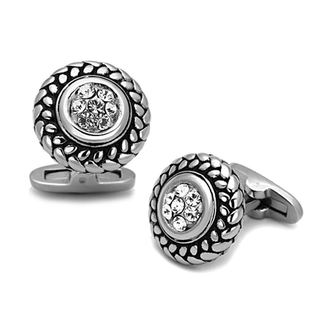 Men's Cufflinks - TK1261 - High polished (no plating) - VacationGrabs