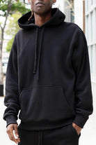 Mens Black Fleece Pullover - VacationGrabs