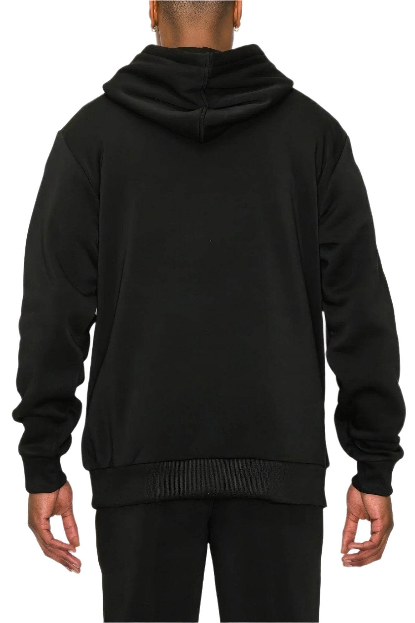 Mens Black Fleece Pullover - VacationGrabs