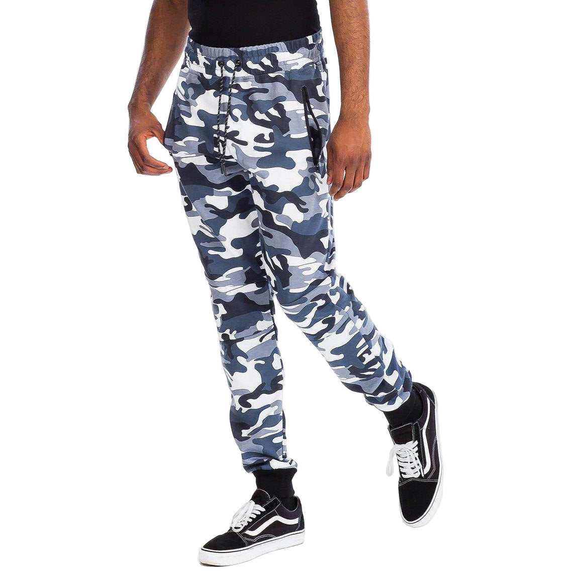 Men's Camo Sweatpants from VacationGrabs with Adjustable Waist and Side Pockets