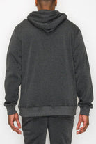 Mens Charcoal Gray Fleece Pullover - VacationGrabs