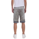 Mens Double Mesh Sports Shorts in Gray with Comfortable Fit and Side Pockets