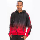 Men's Gradient Track Set by WEIV featuring a modern black and red design for stylish comfort