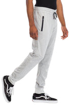Mens Heather Gray Sweatpants from VacationGrabs featuring zip pockets and a comfortable fit
