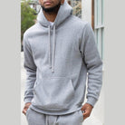 Mens Heather Grey Fleece Pullover - VacationGrabs