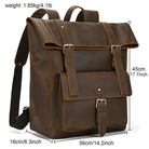 Mens Leather Backpack Vintage Travel Bag - VacationGrabs