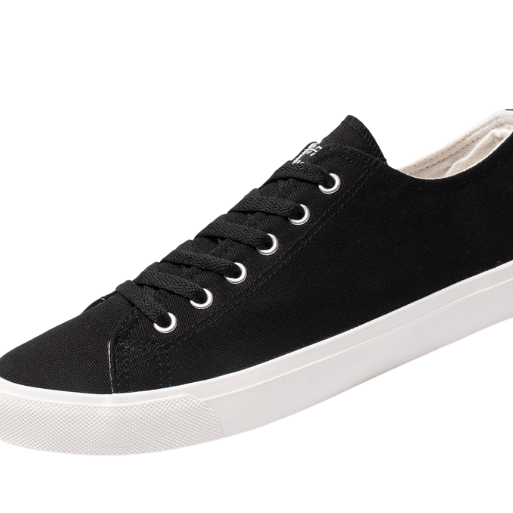Men's Shoes Mens Retro Black/White Skateboard Canvas Shoes Sneakers