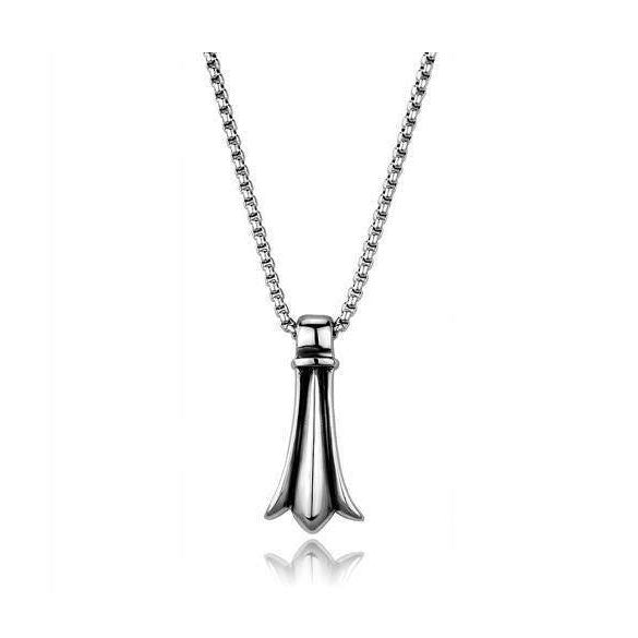 Men's stainless steel necklace with a sleek pendant design for stylish everyday wear