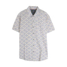 Mens White Multi Geo Tile Shirt - VacationGrabs