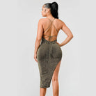 Metallic Glitter Sweetheart Dress - Regal Gold - VacationGrabs