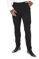 Fashion Nova modern slim fit trousers black featuring a sleek design for stylish men