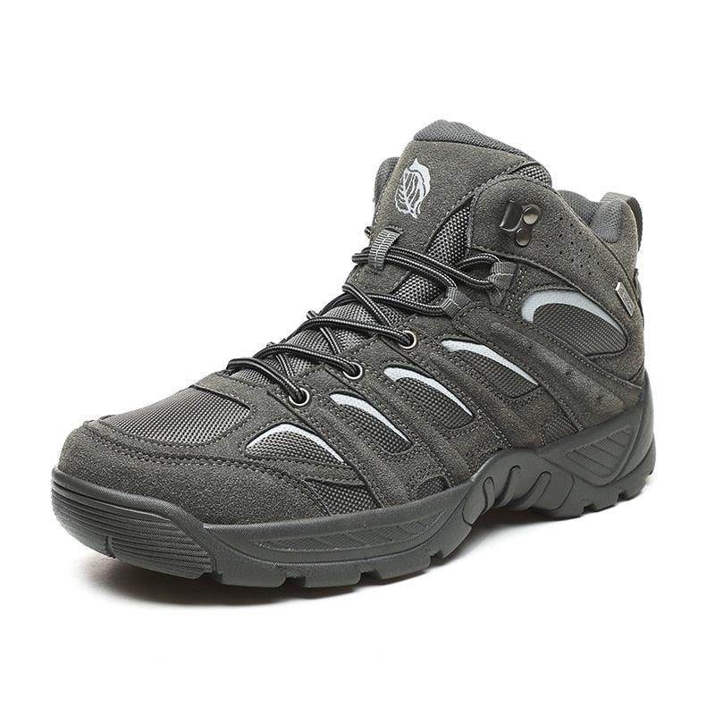 VacationGrabs non-slip tactical ankle boots in grey with durable construction and grip for outdoor activities