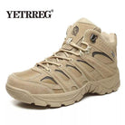 VacationGrabs non-slip tactical ankle boots in tan with durable construction for outdoor activities