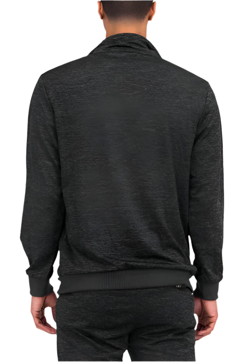 Mens VacationGrabs performance jacket zipper front in a sleek gray design for casual outings
